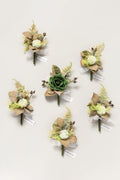 Additional Flower Decorations in Emerald & Tawny Beige