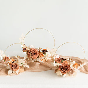 Wreath Hoop Centerpiece Set in Rust & Sepia | Clearance