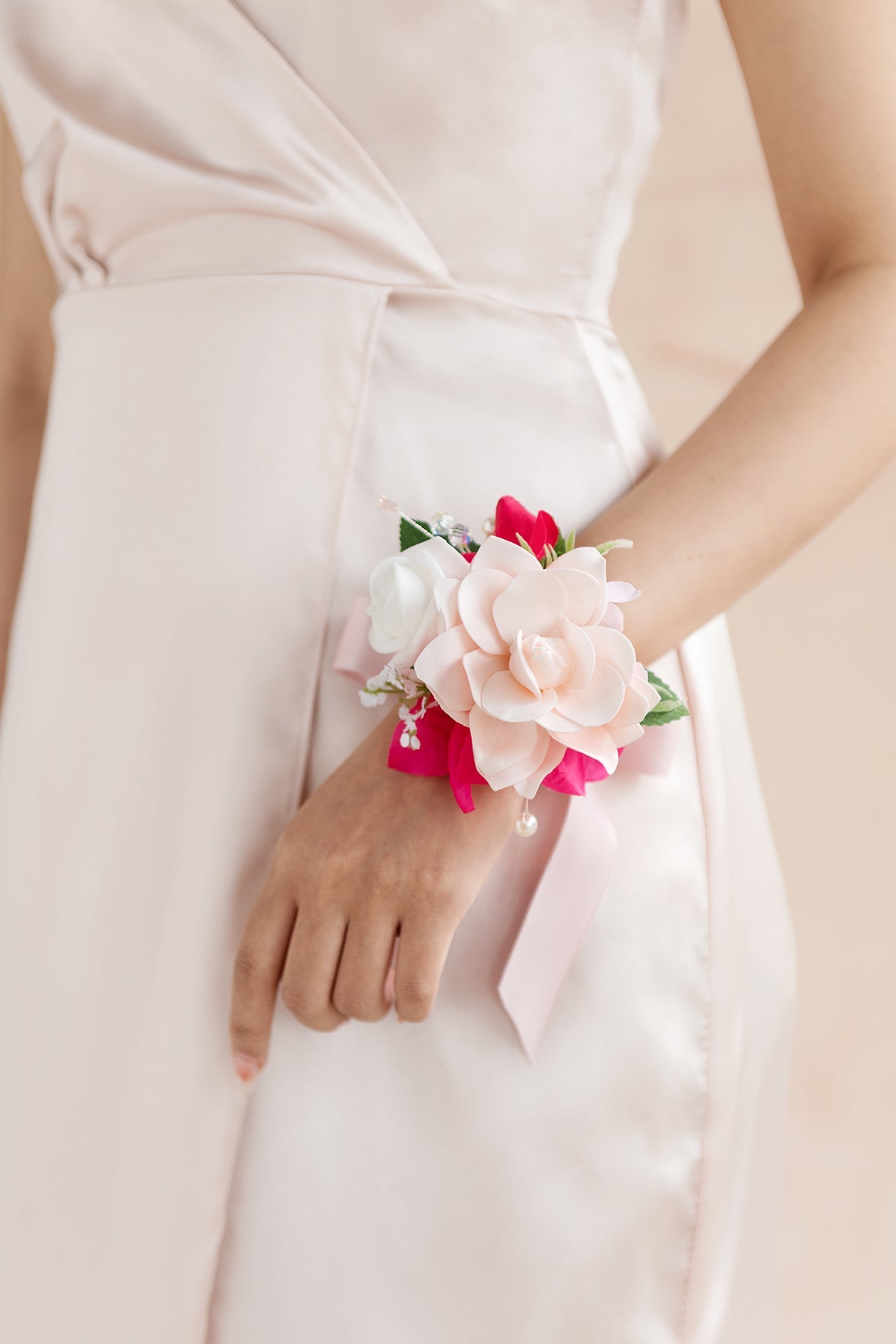 Wrist Corsages in Passionate Pink & Blush