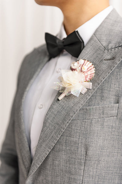 Flash Sale | Boutonnieres in Glowing Blush & Pearl