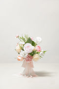 Free-Form Bridesmaid Bouquets in Blush & Cream