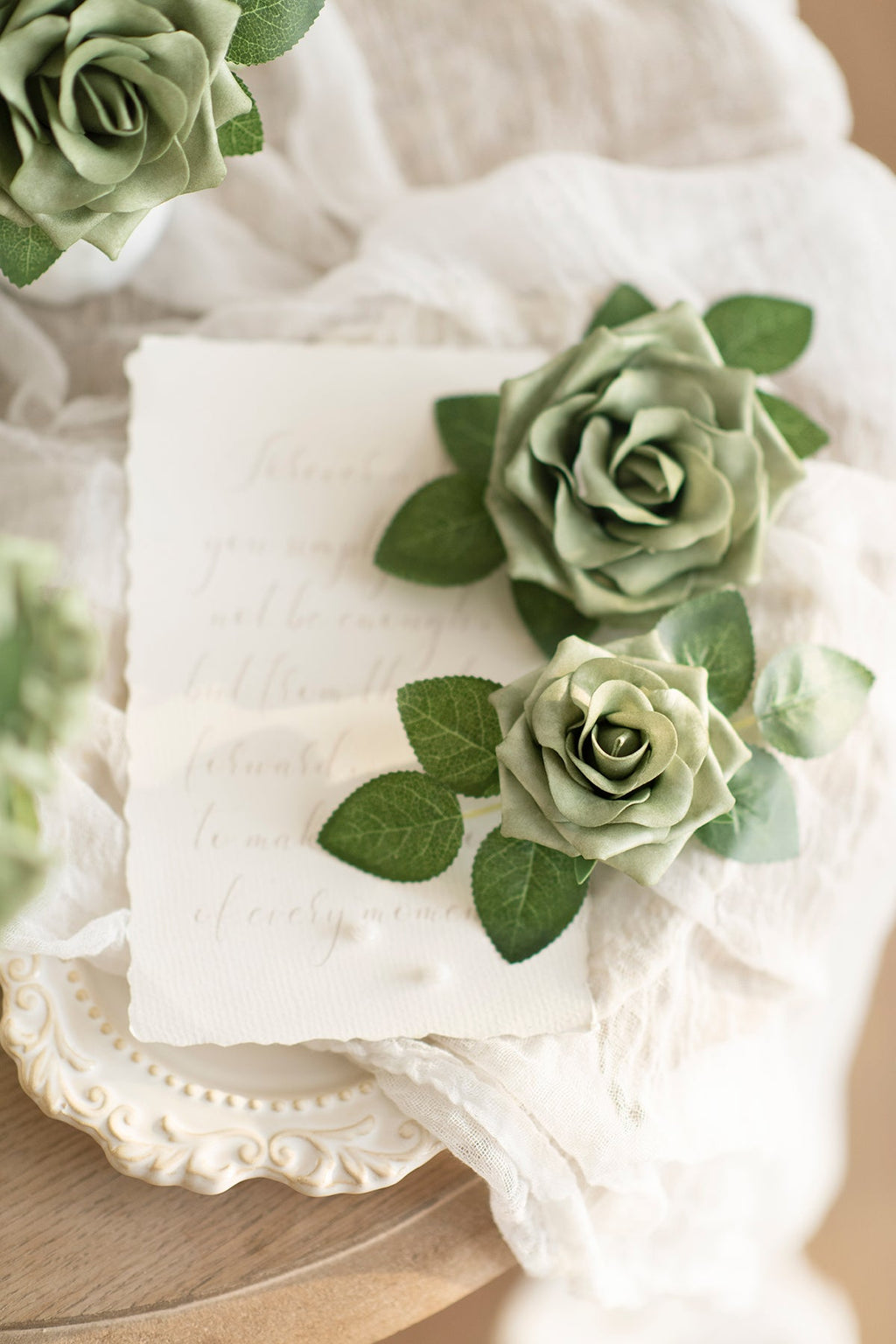 2.5” & 3.5" Mixed Foam Avalanche Rose with Stem - 2 Colors | Clearance