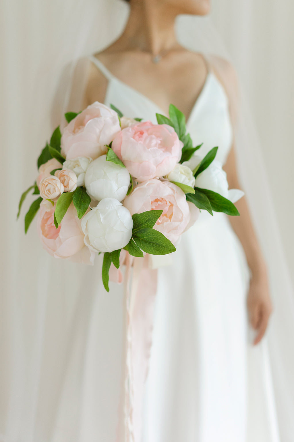 2"-4"Silk Peony with Stem