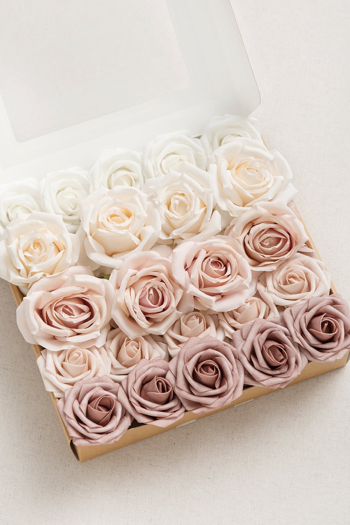 DIY Supporting Flower Boxes in Dusty Rose & Cream
