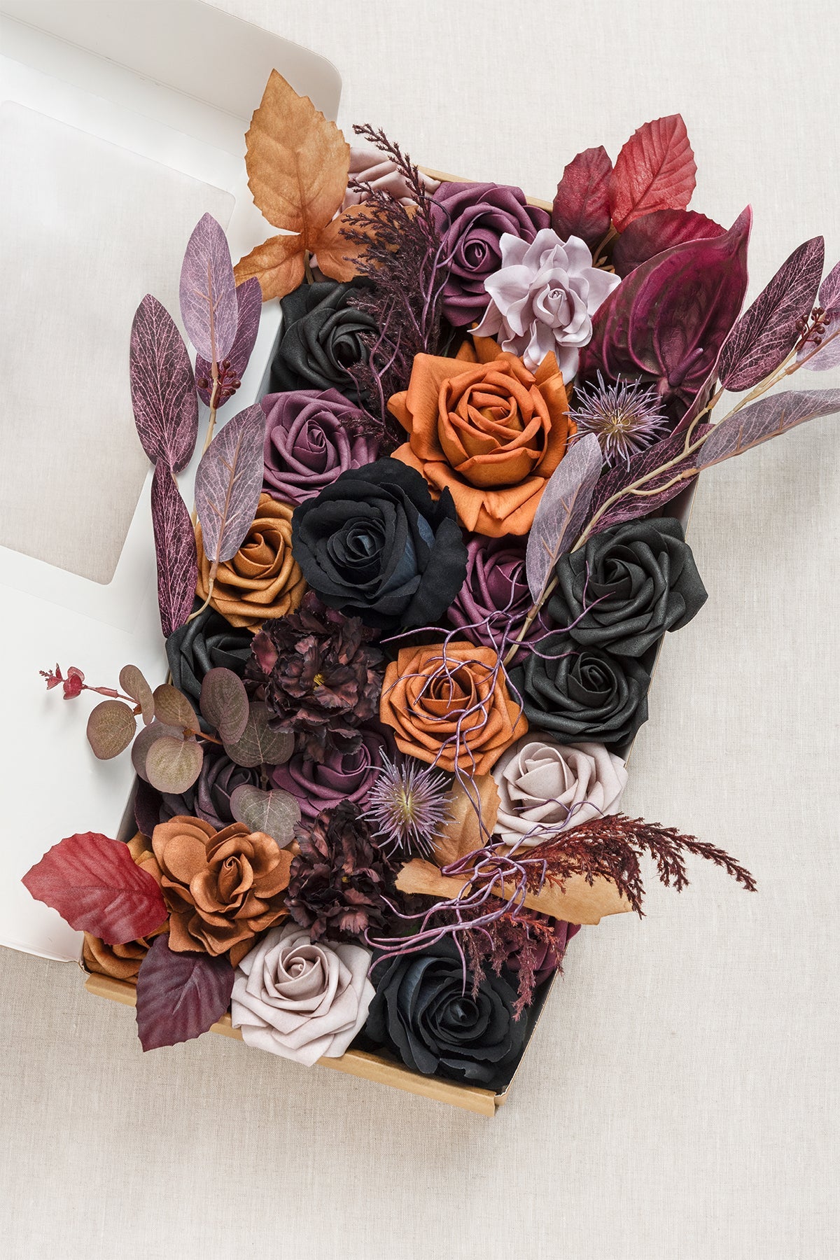 DIY Designer Flower Boxes in Twilight Purple & Harvest Orange