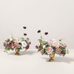 Large Floral Centerpiece Set in Dusty Rose & Mauve