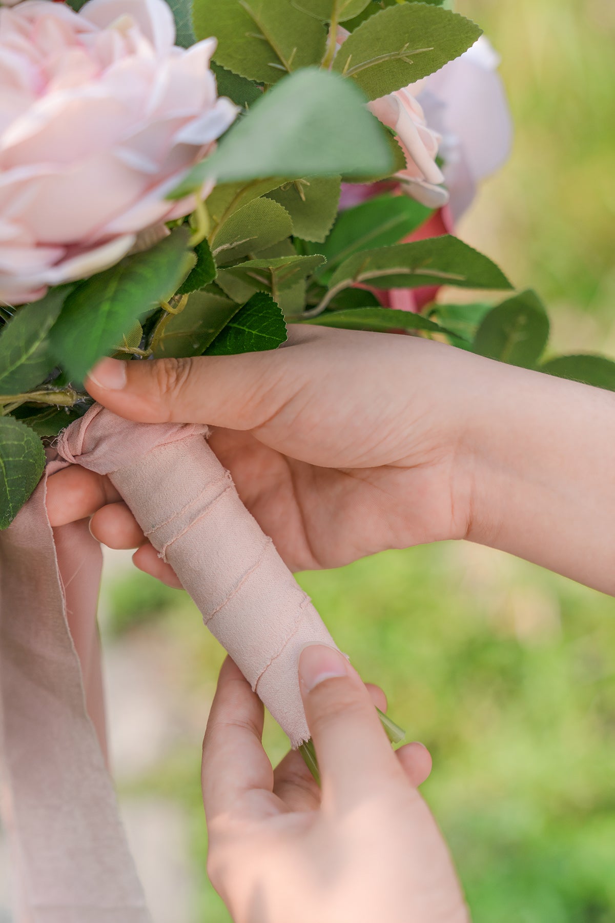 Standard Free-Form Bridal Bouquet in Dusty Rose