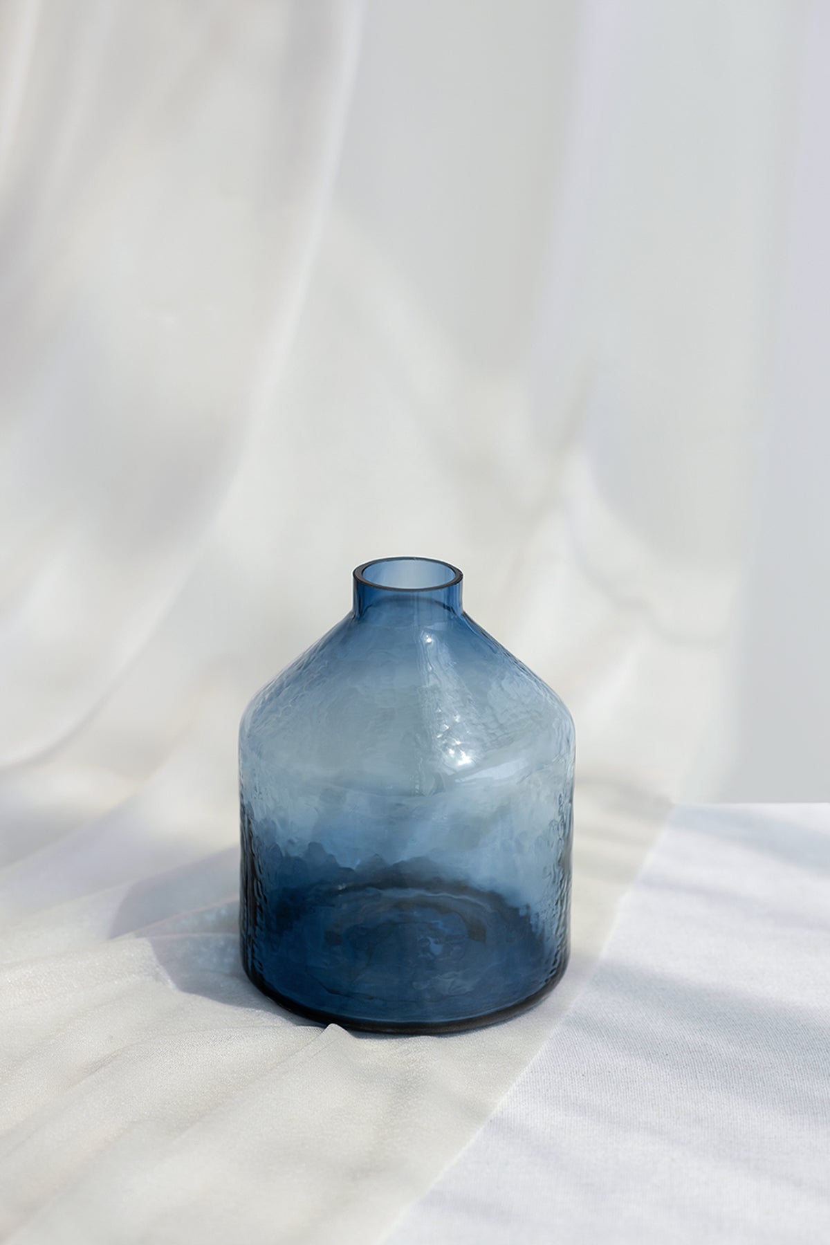 Elegant Glass Vases for Stage Decoration in Denim Blue