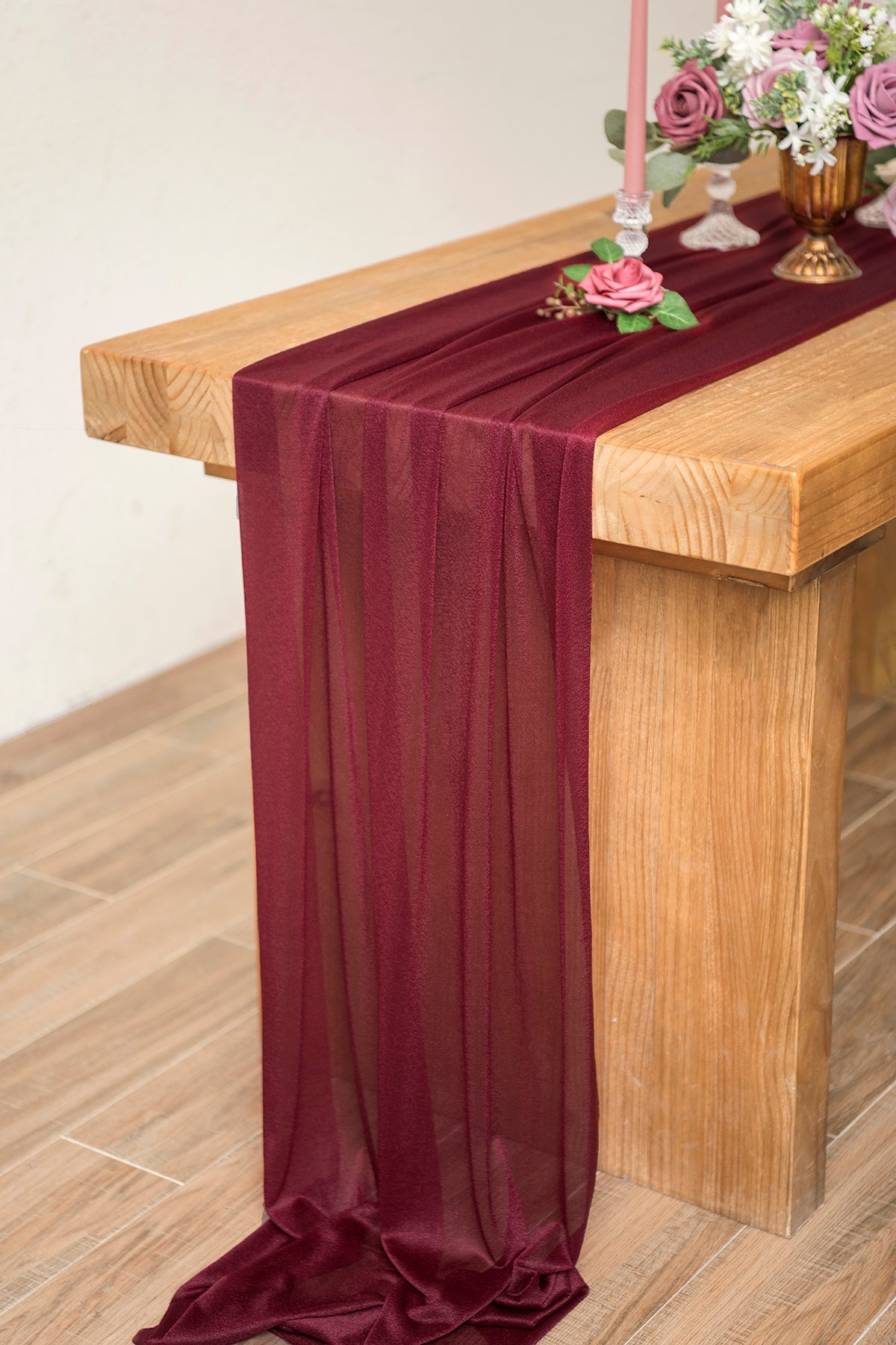 Table Linens in Romantic Marsala