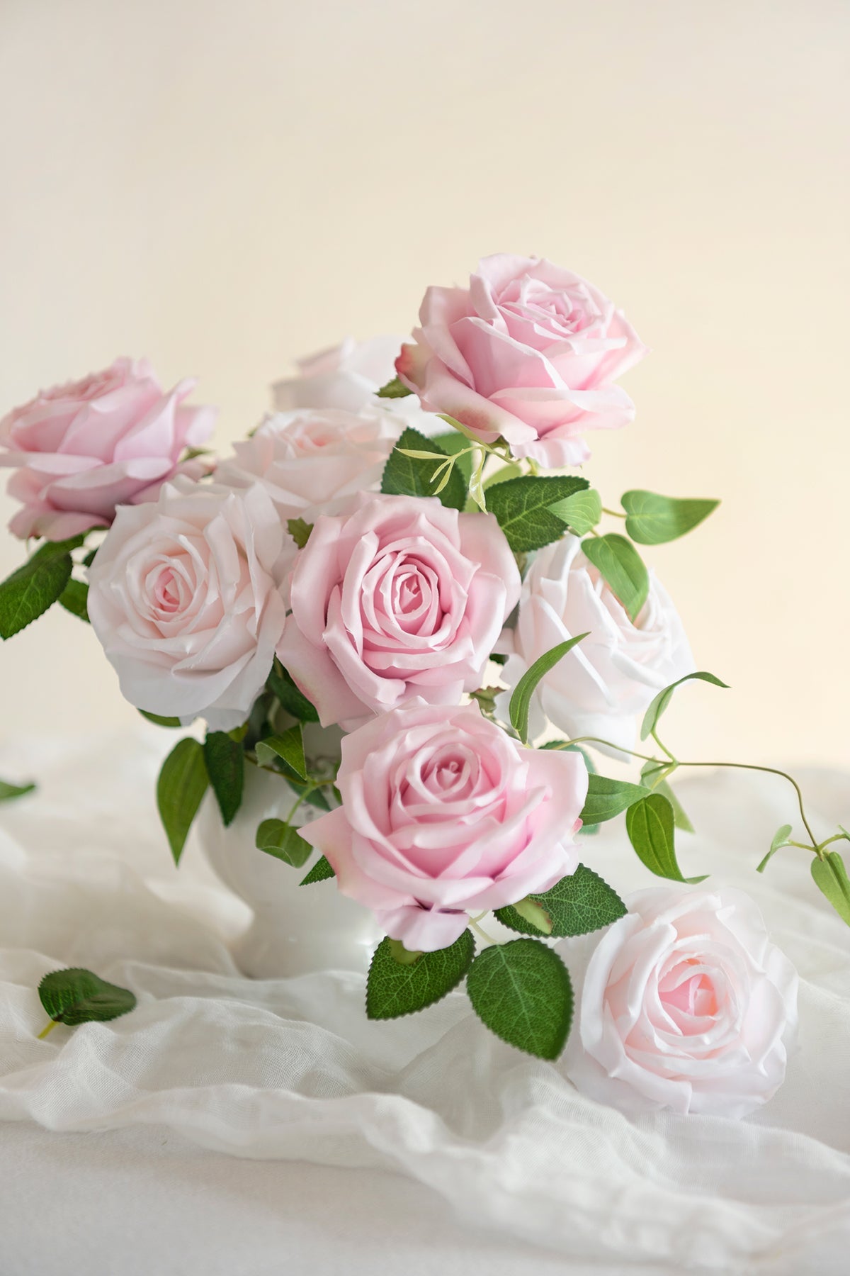 3.5" Silk Vendela Rose with Stem - 12 Styles