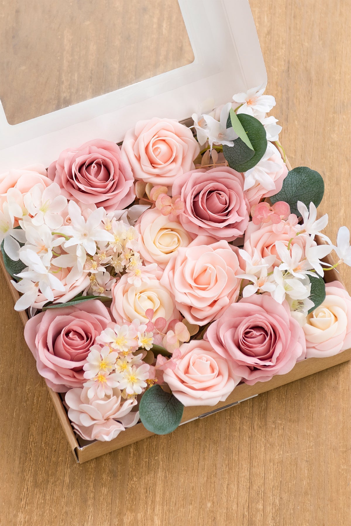 DIY Designer Flower Boxes in Blush & Cream