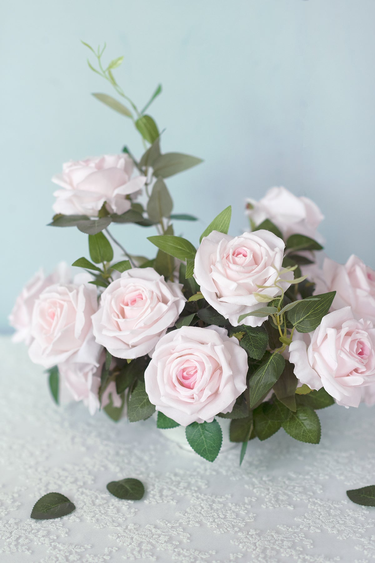 3.5" Silk Vendela Rose with Stem - 12 Styles