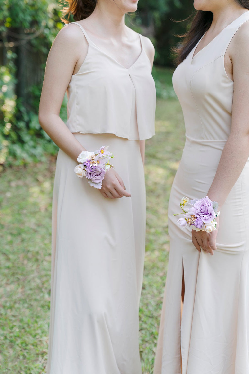 Pre-Arranged Bridal Flower Package in Lilac & Gold