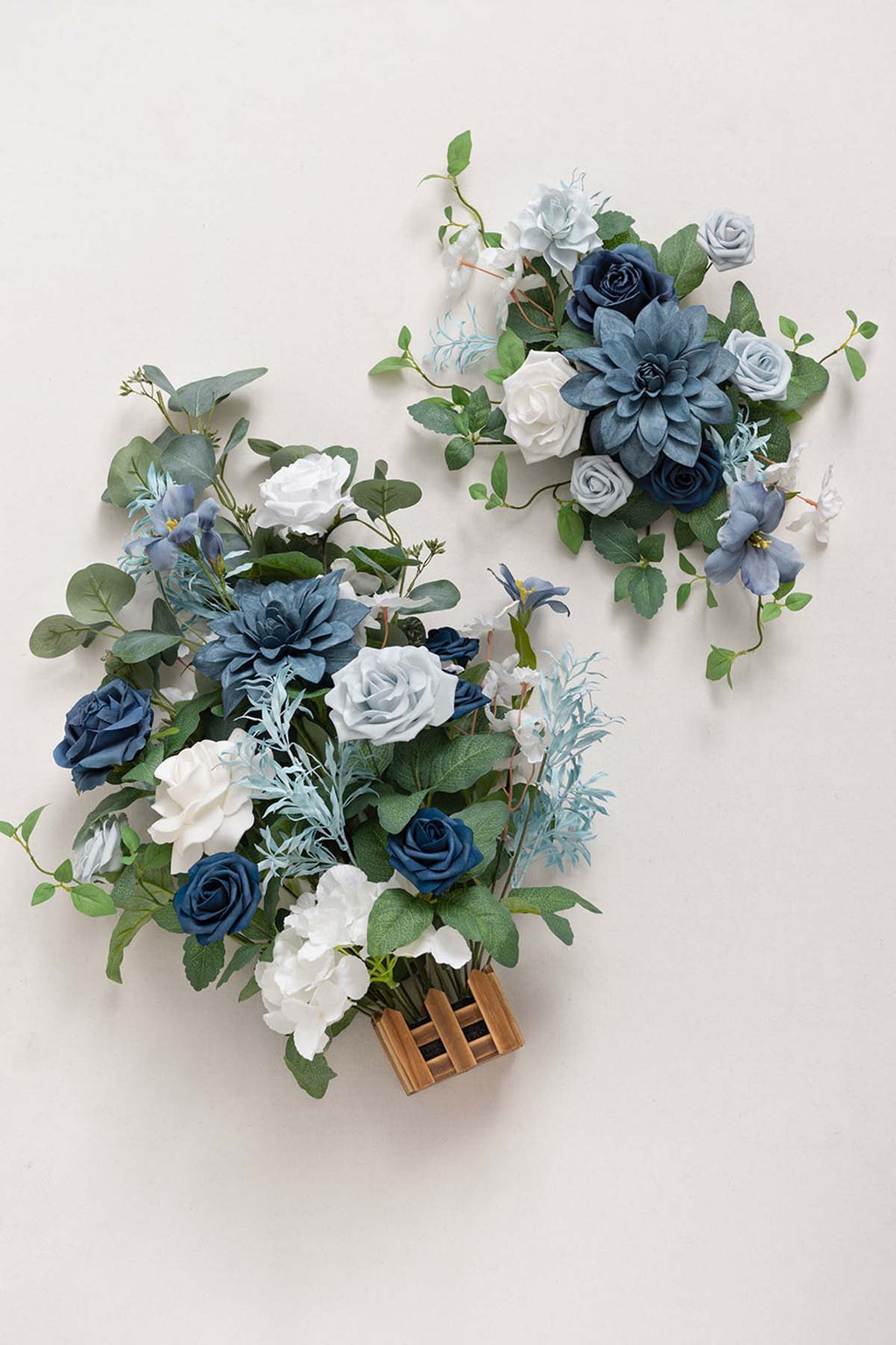 Deluxe Combo Set Flower Sign Decor in Dusty Blue & Navy