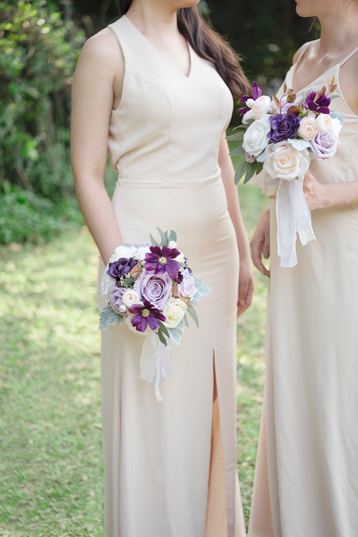 Pre-Arranged Bridal Flower Package in Lilac & Gold