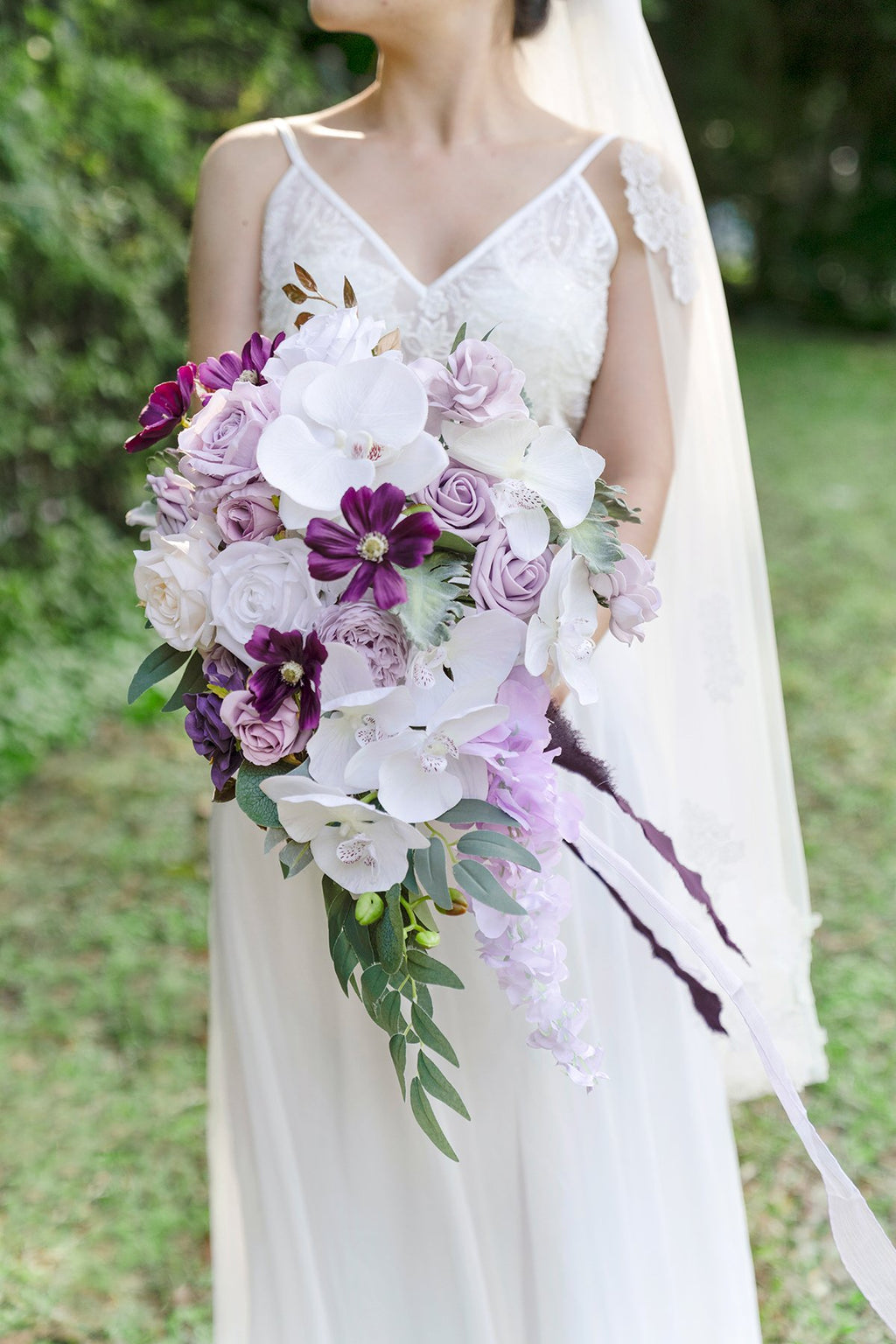 Pre-Arranged Bridal Flower Package in Lilac & Gold