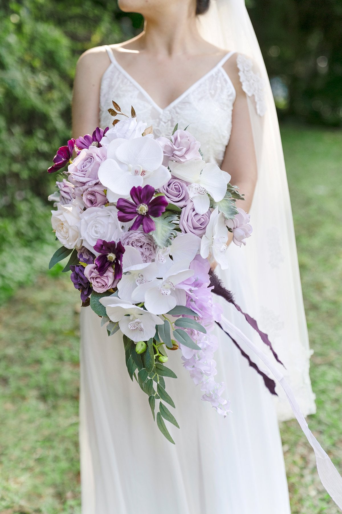 Pre-Arranged Bridal Flower Package in Lilac & Gold