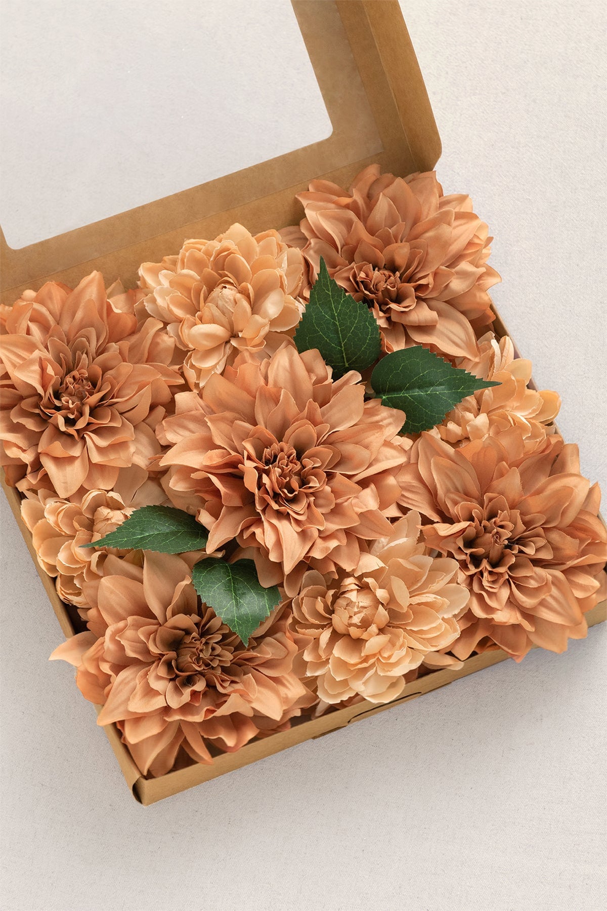 5.5" Silk Semi-Cactus Dahlia & 4.5" Silk Waterlily Dahlia with Stem-5 Colors