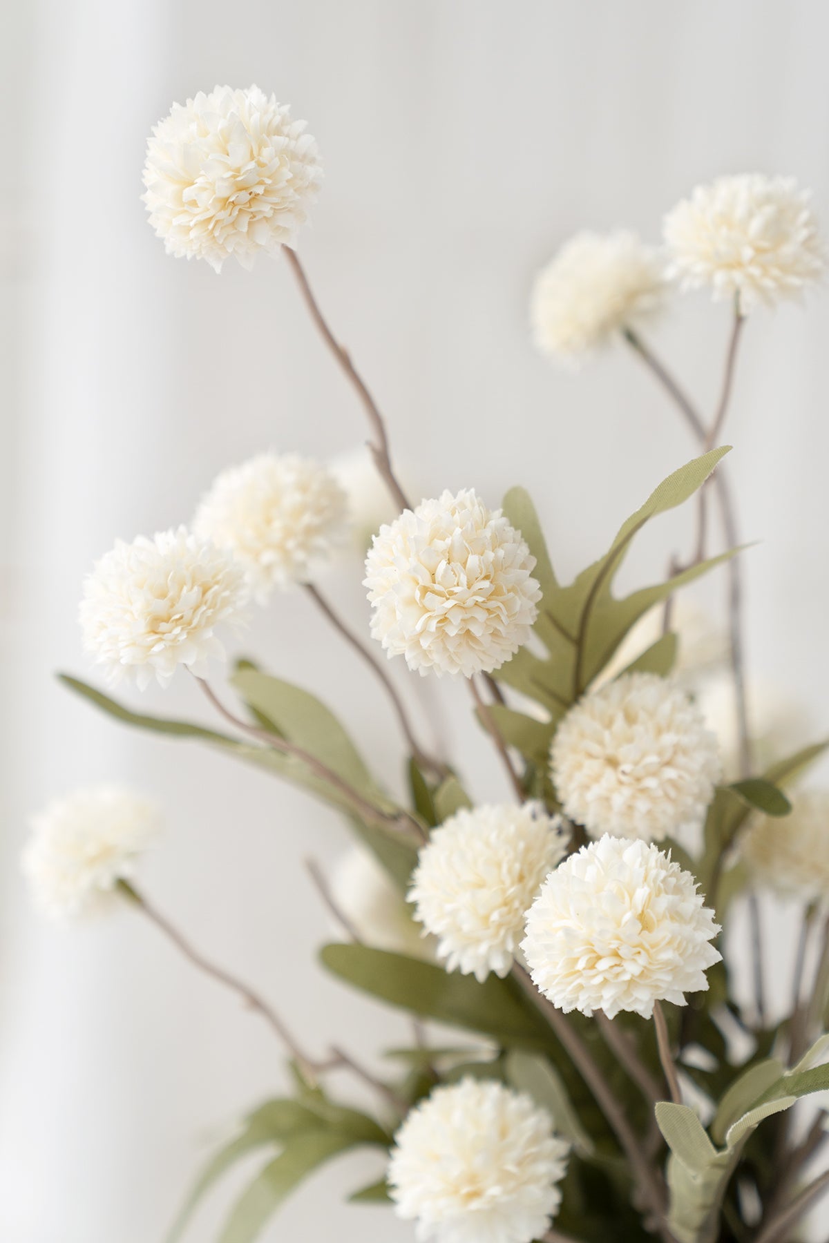Pompon Mum with Stem - 3 Colors