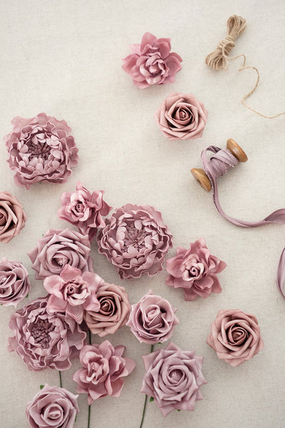 DIY Supporting Flower Boxes in Dusty Rose & Cream