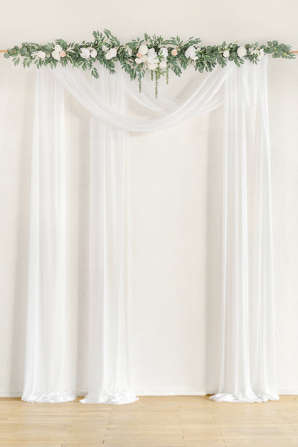 Wedding Arch Drapes in White & Beige