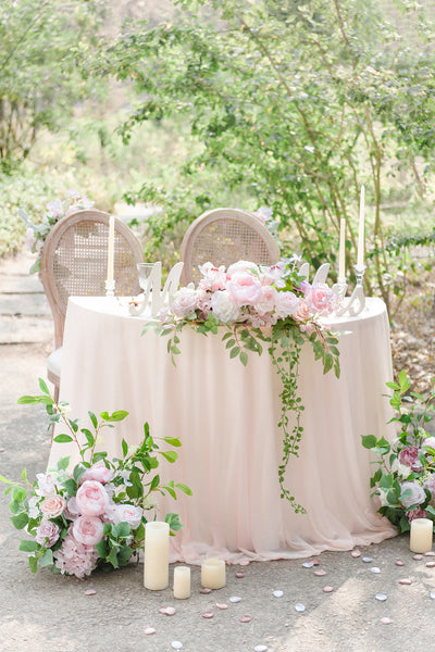 Head Table Flower Swags in Blush