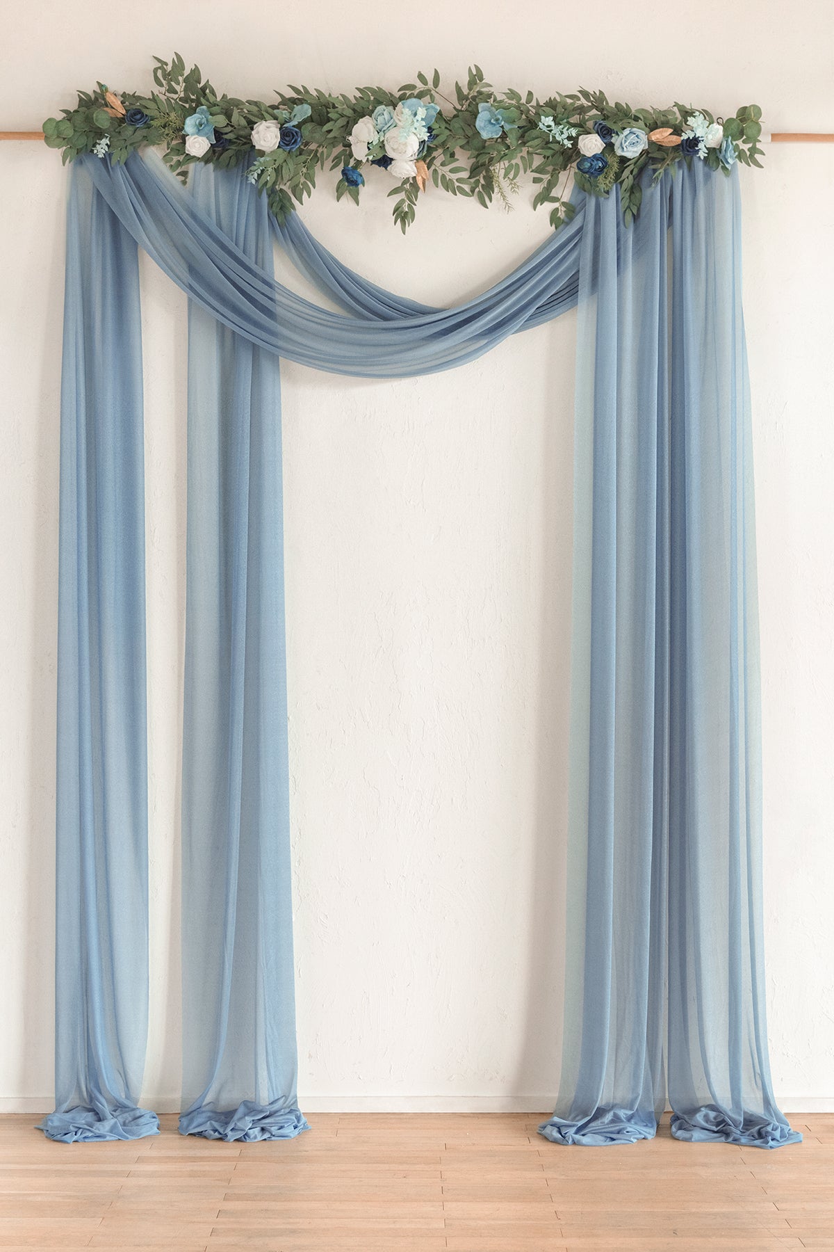 2 Panels Sheer Wedding Arch Draping 30" w x 32ft - 6 Colors