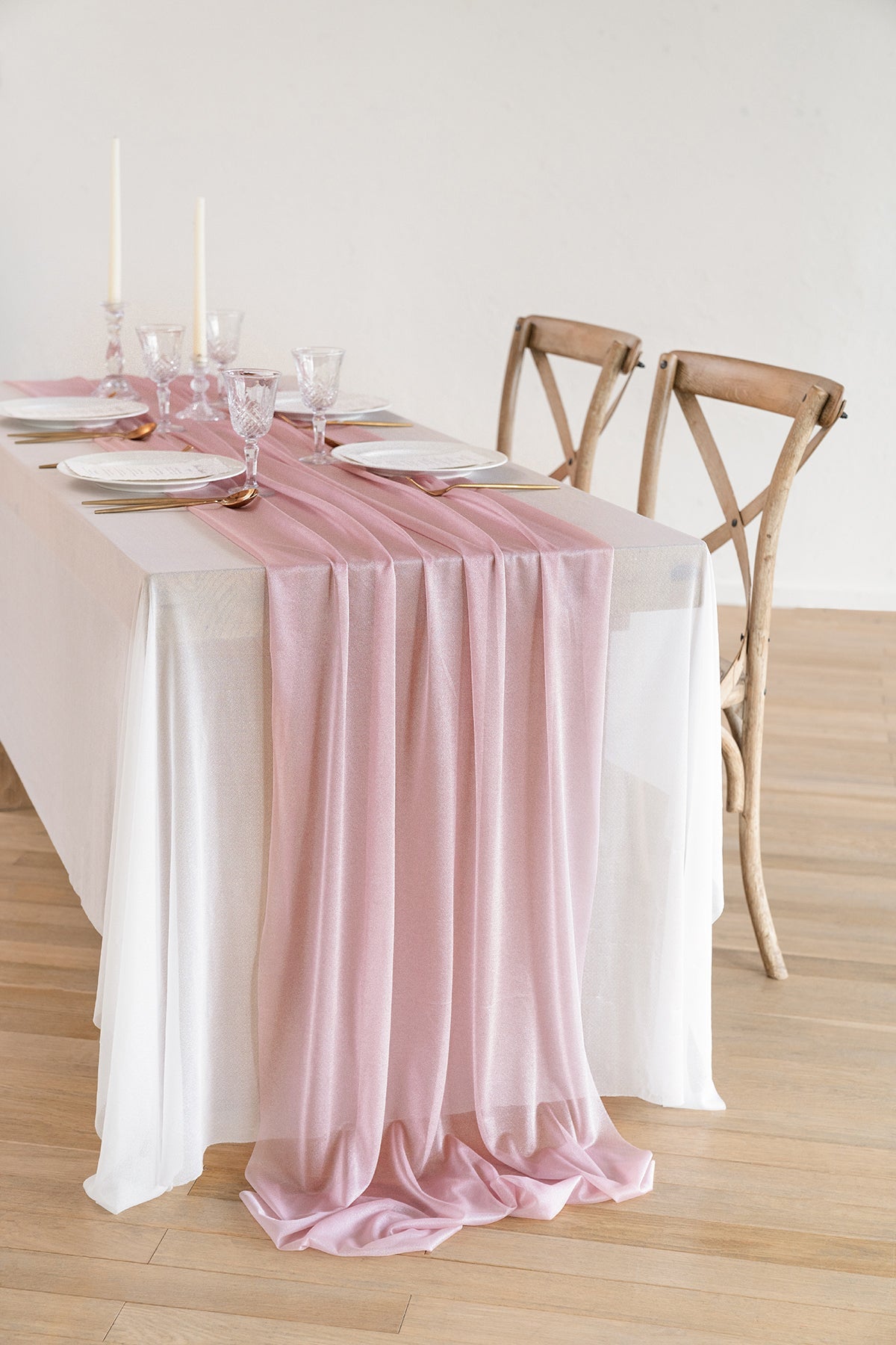 Table Linens in Burgundy & Dusty rose