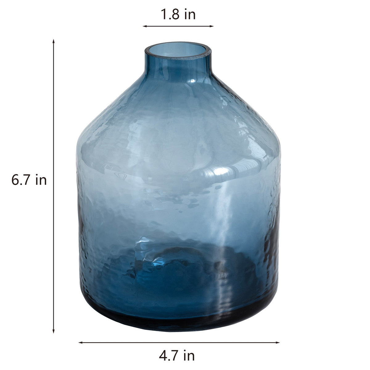 Elegant Glass Vases for Stage Decoration in Denim Blue