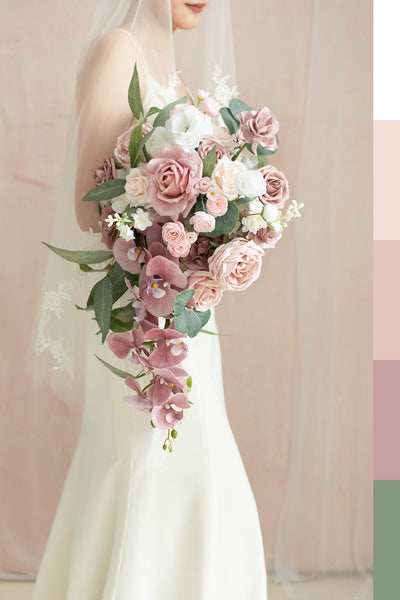 Bridal Flowers in Dusty Rose & Cream