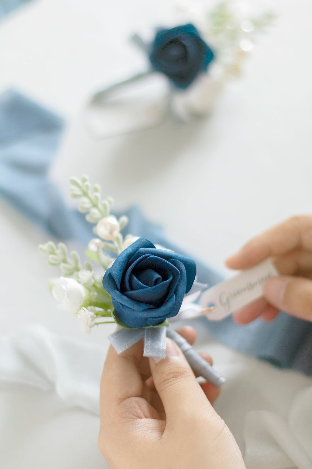 Additional Flower Decorations in Dusty Rose & Navy