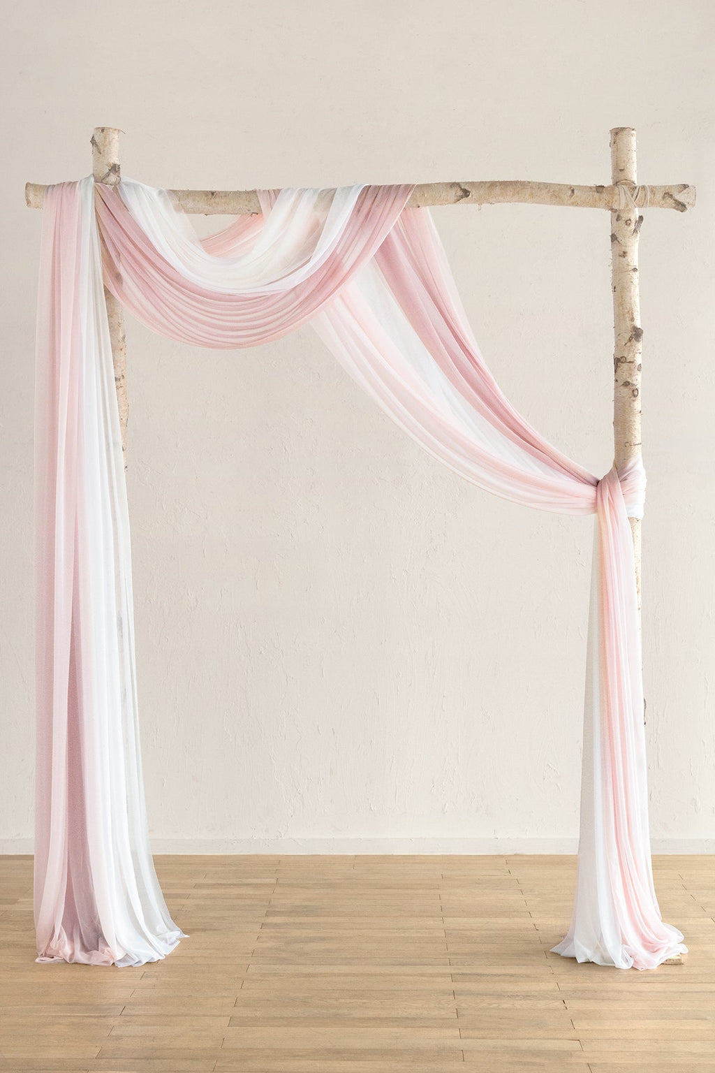 Wedding Arch Drapes in Dusty Rose ＆ Cream