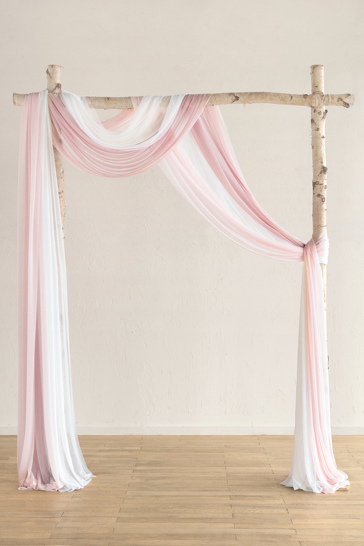 Wedding Arch Drapes in Dusty Rose ＆ Cream