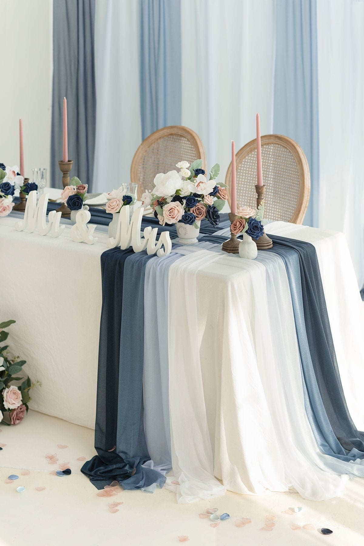 Weave Wedding Table Runner for Reception (Set of 8) - 3 Colors