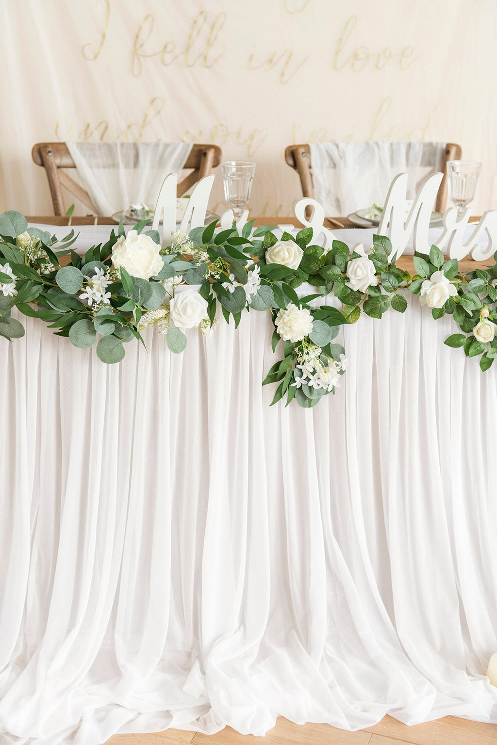 Table Skirt for Head Table/Sweetheart Table - 8 Colors