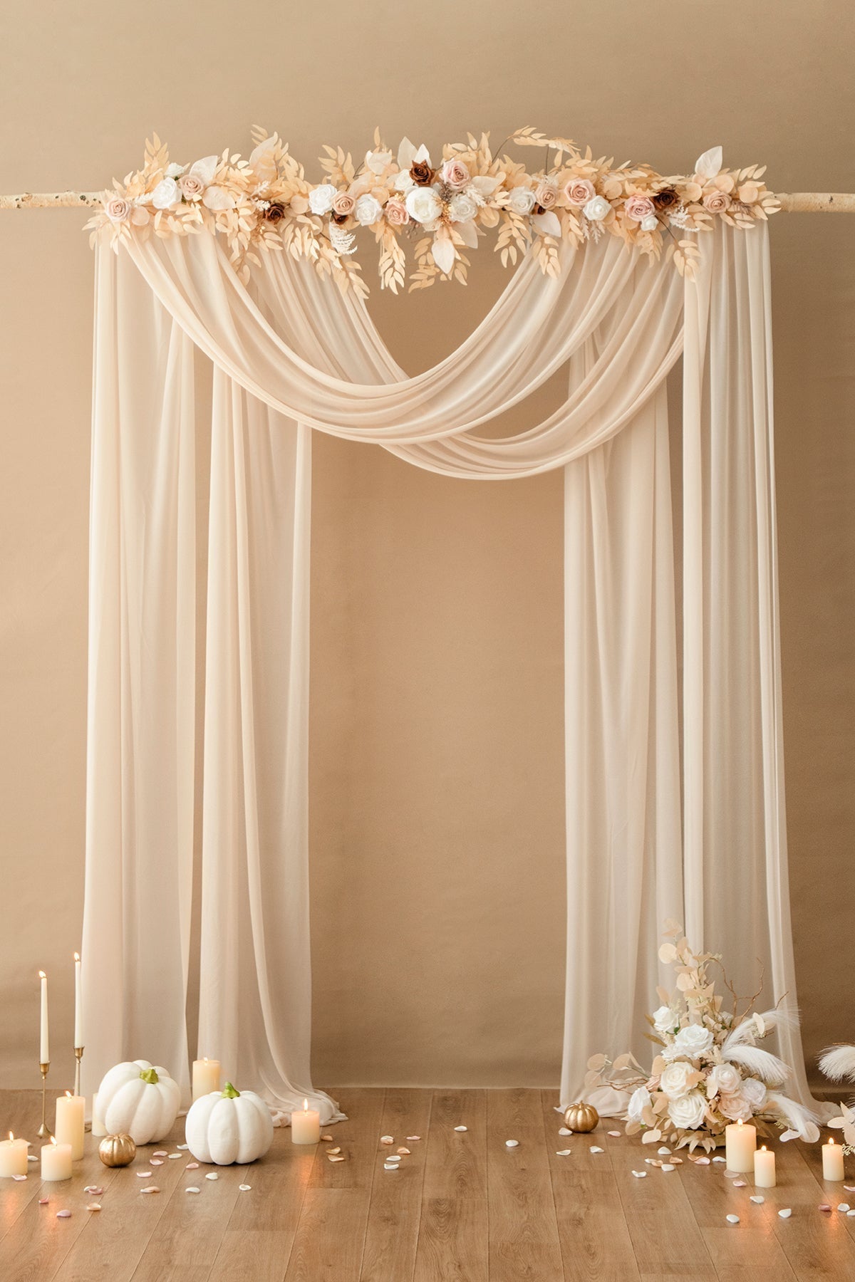 Wedding Arch Drapes in Nude