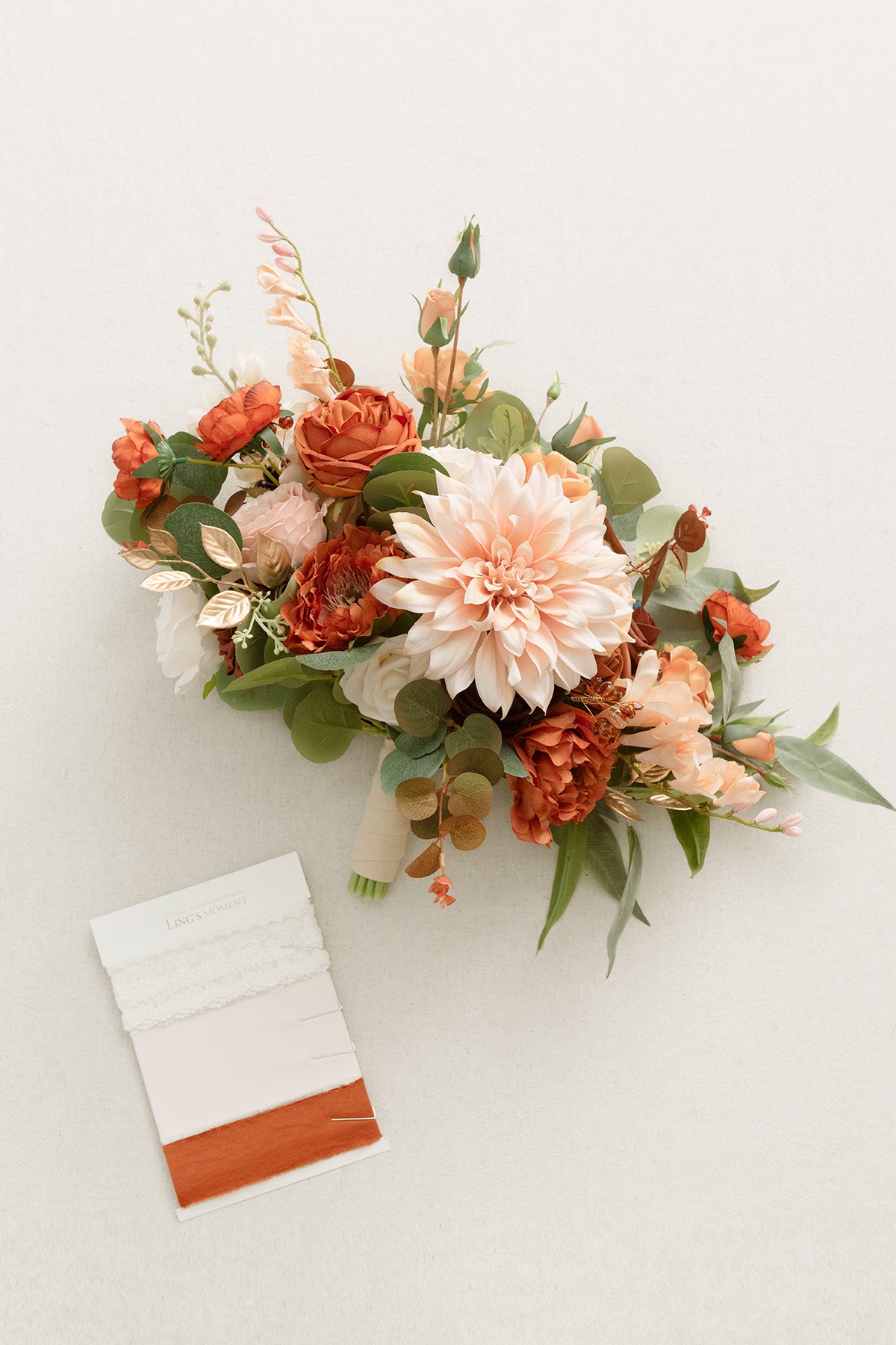 [Test] Large Free-Form Bridal Bouquet in Sunset Terracotta