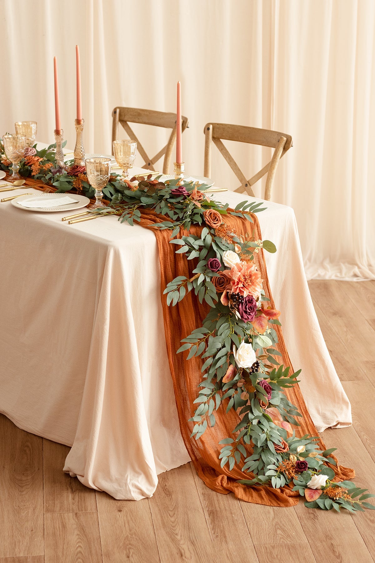 6ft Flower Garland in Amber