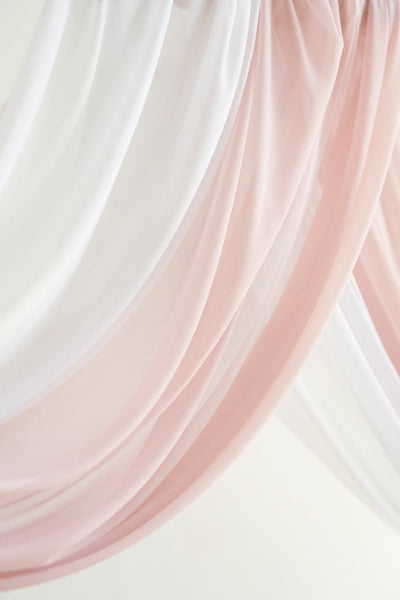 Lings | Flower Arch Decor with Drapes in Dusty Rose & Cream