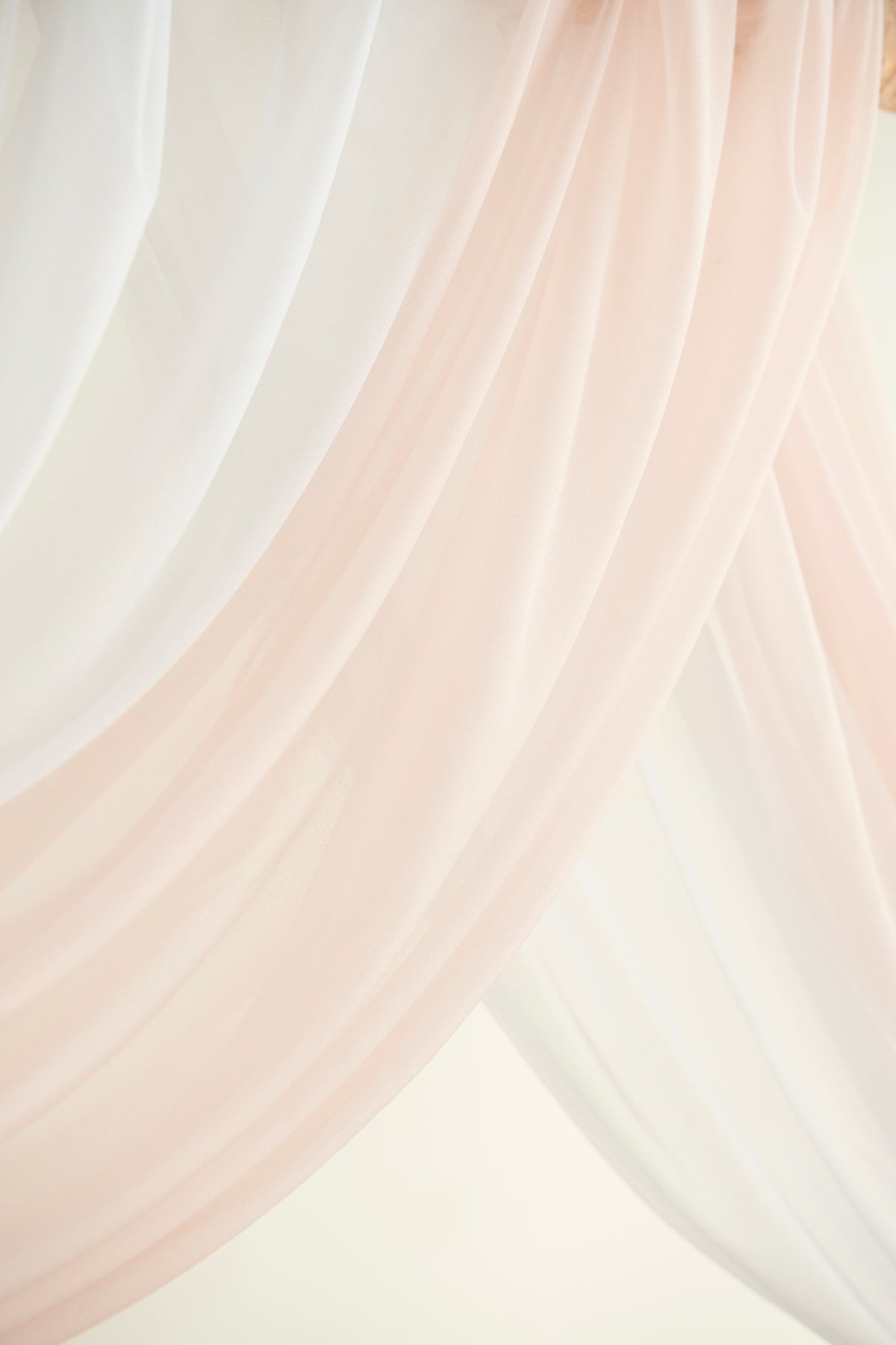 Flower Arch Decor with Drapes in Blush & Cream | Clearance