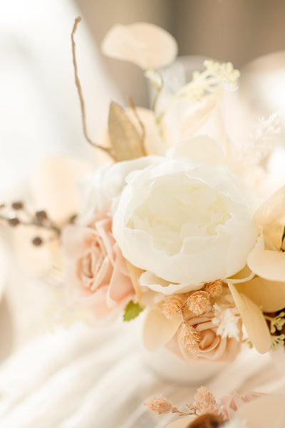 Assorted Floral Centerpiece Set in White & Beige | Clearance