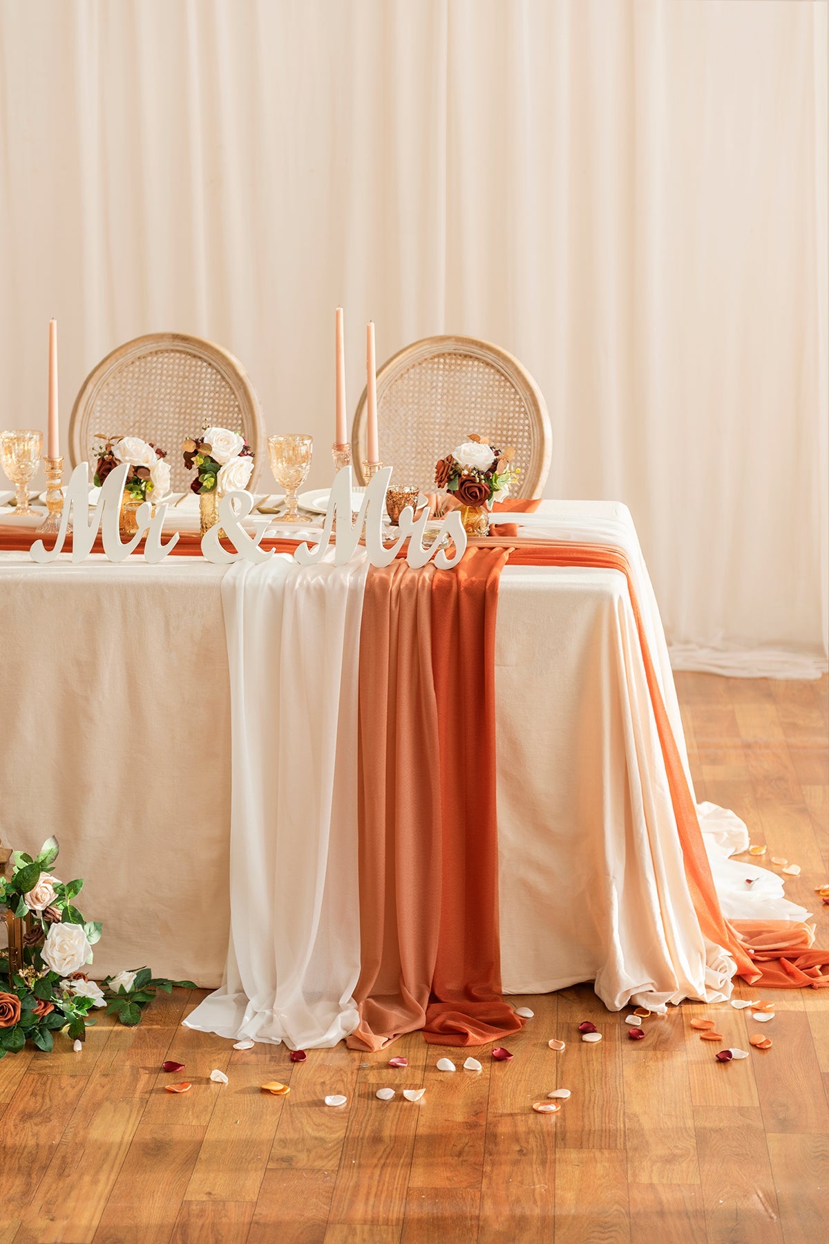 Weave Wedding Table Runner for Reception (Set of 8) - 3 Colors