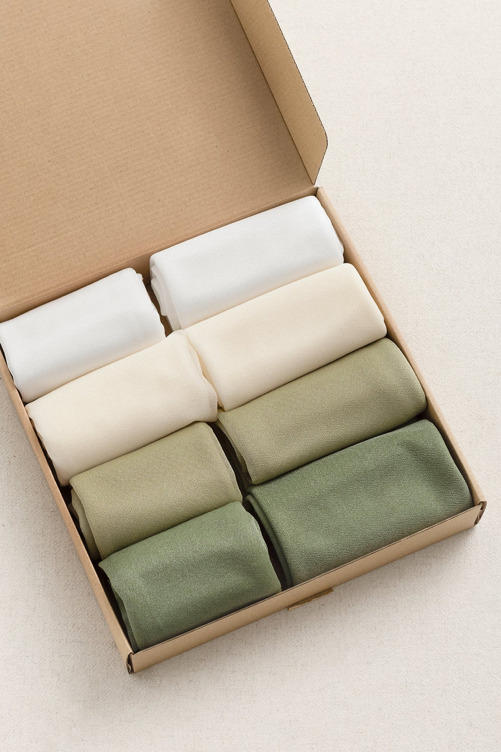 Table linens in White & Sage