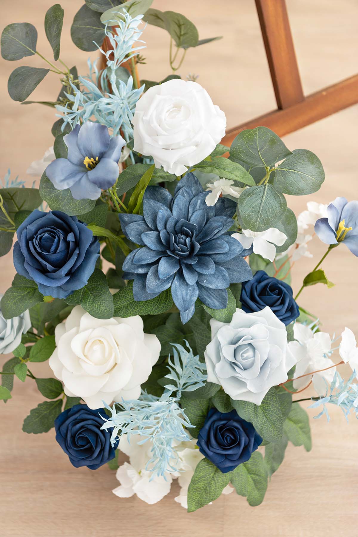Deluxe Combo Set Flower Sign Decor in Dusty Blue & Navy