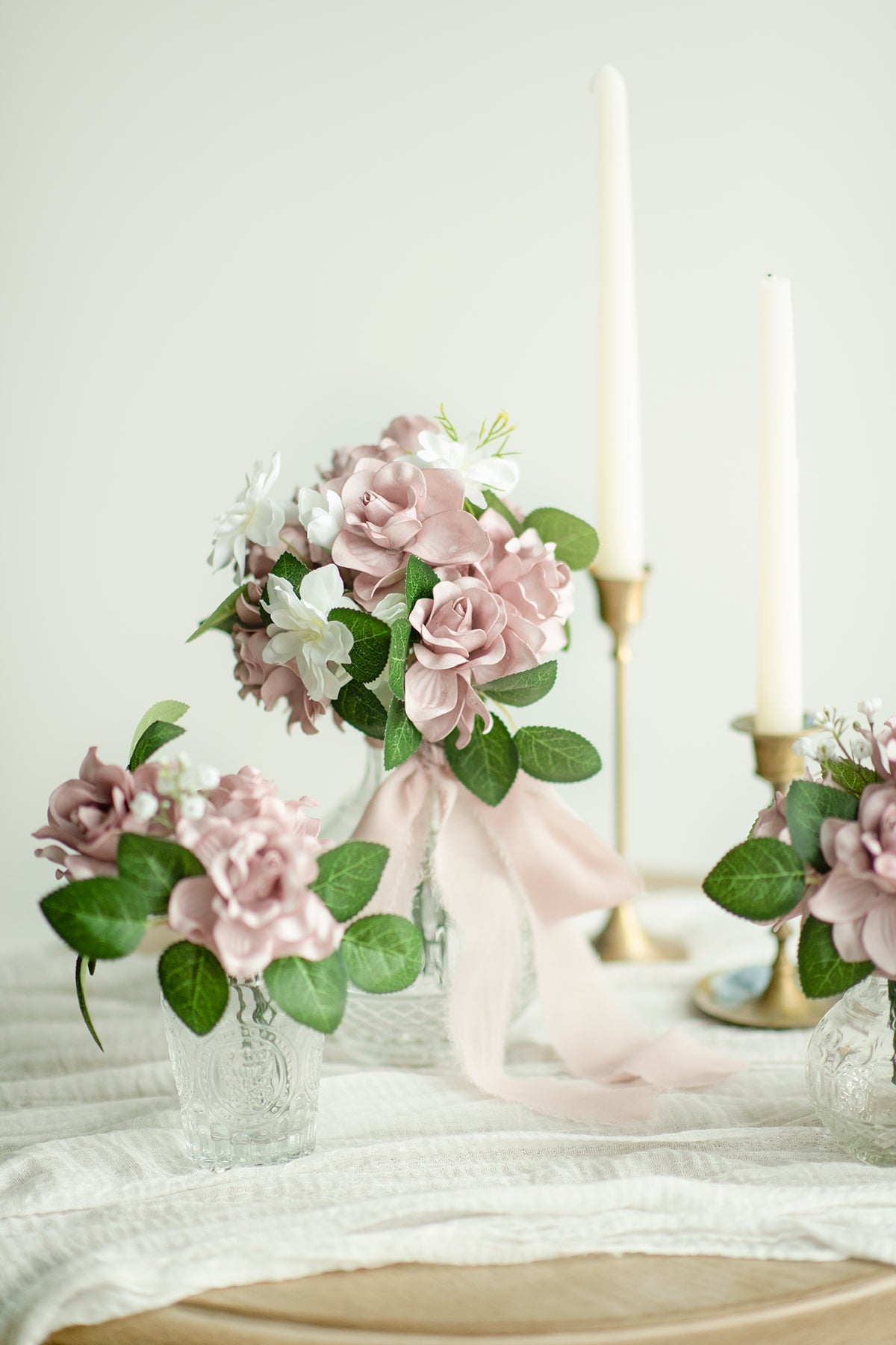 DIY Supporting Flower Boxes in Dusty Rose & Cream