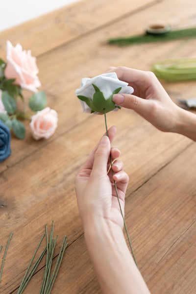 DIY Supporting Flower Boxes in Dusty Rose & Cream