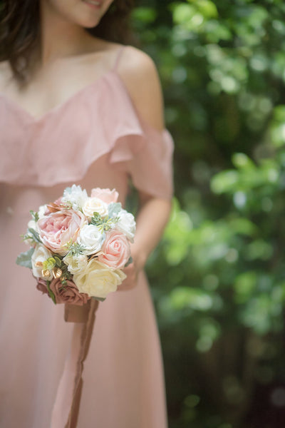 Bridal Flowers in Dusty Rose & Cream