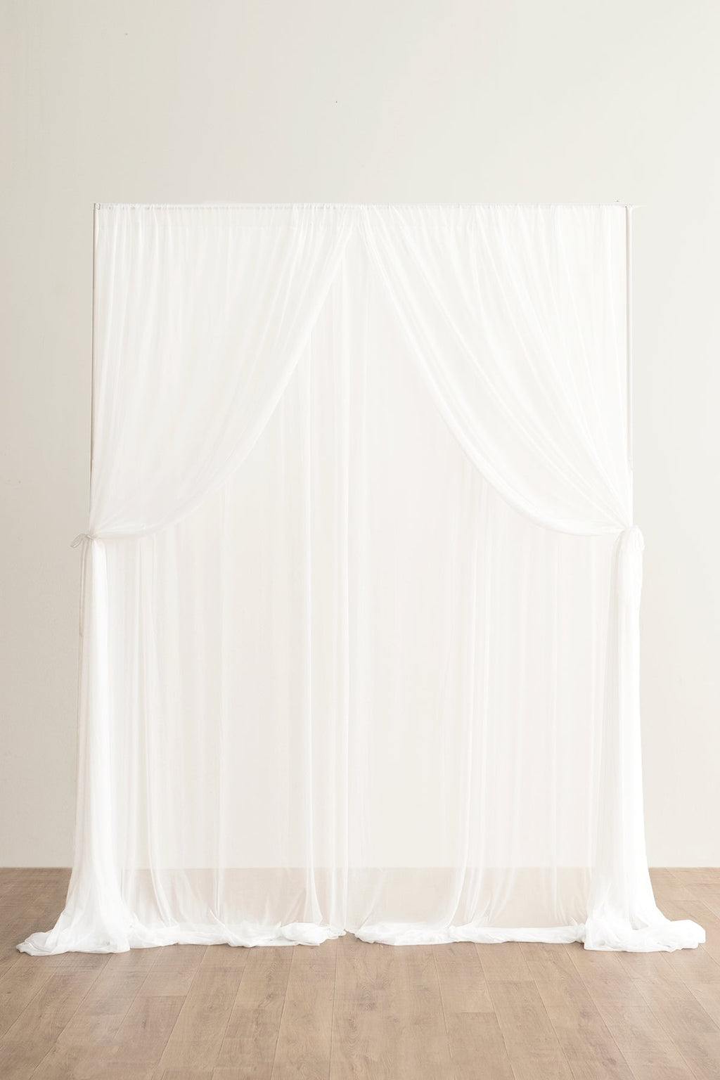 2-Layer Wedding Backdrop Curtains 59" x 10ft (Set of 2) - 3 Colors