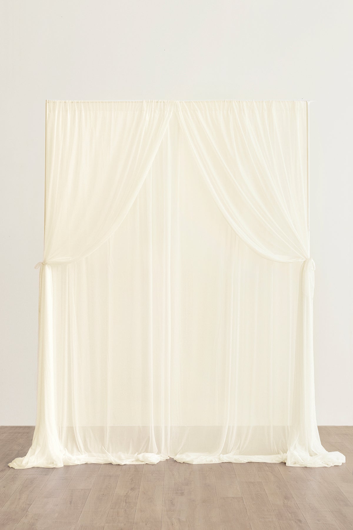 2-Layer Wedding Backdrop Curtains 59" x 10ft (Set of 2) - 3 Colors