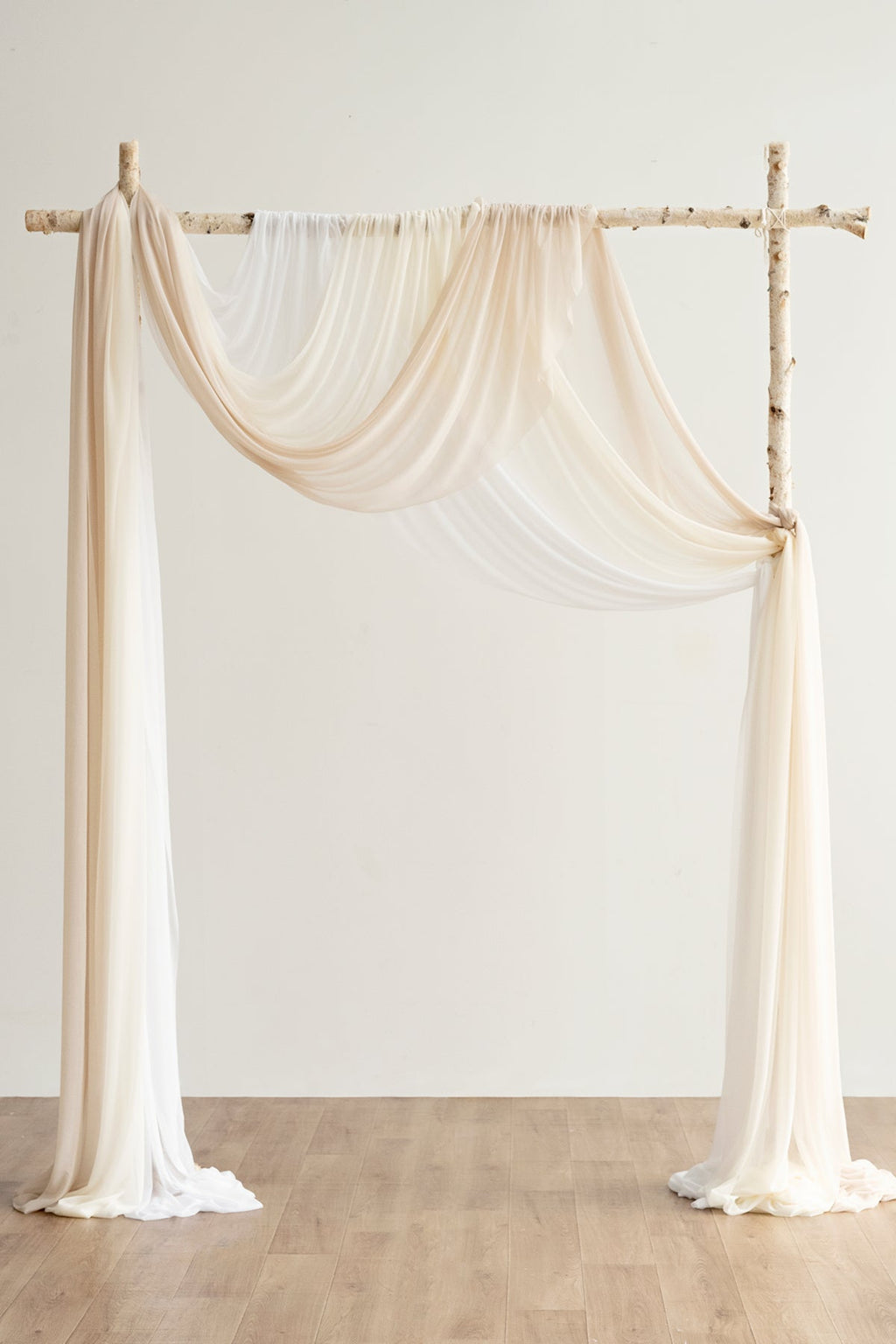 Wedding Arch Drapes in White & Beige
